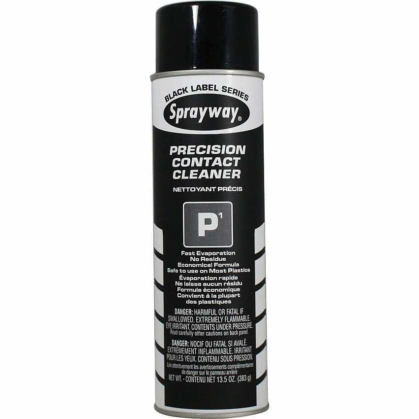 Claire P1 Precision Contact Cleaner For Electrical Contact, Electronic Equipment - 13.50 fl oz - Non-corrosive, Non-staining, Quick Drying, Residue-free - Black - 1 Each (SW293)