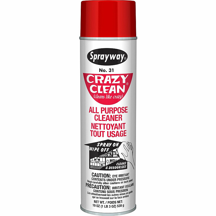 Claire Crazy Clean All-Purpose Cleaner Ready-To-Use - 19 fl oz (0.6 quart) - Deodorize, Non-abrasive - White - 1 Each (SW031)