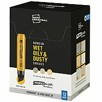 Avery UltraDuty Markers, XL Wide Tip, 12 Black Markers 18 mm Narrow Narrow Chisel, Bold, XL Wide Marker Point - Black Ink - Polyester Tip - 12 / Pack (29866)