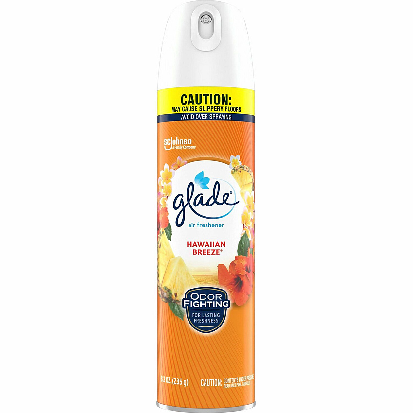 Glade Hawaiian Breeze Scent Air Spray Aerosol - 8.3 fl oz (0.3 quart) - Hawaiian Breeze - CFC-free, Ozone-safe - 1 Each (346571)