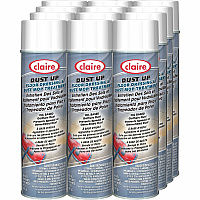 Claire Dust Up Dust Mop Treatment 14 fl oz (0.4 quart) - Pleasant Lemon Scent - Pleasant Scent - Pale Yellow Can - 12 / Carton (CL875CT)