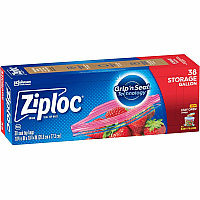 Ziploc&reg; Stand-Up Storage Bags Blue - Kitchen - 38/Box - 9 / Carton (351154CT)