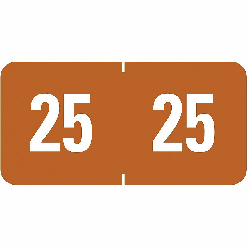 Smead ETS Color-Coded Year Labels 1/2" Height x 1" Width - Brown - 250 / Pack (67925)