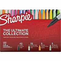 Sharpie Ultimate Permanent Marker Fine Marker Point - Assorted Ink - 72 / Box (2199816)