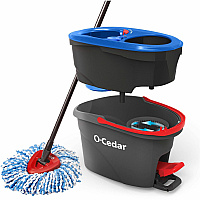 O-Cedar EasyWring RinseClean Spin Mop MicroFiber Head - Washable, Reusable, Machine Washable, Refillable, Telescopic Handle - Multi - 1 Each (168534)