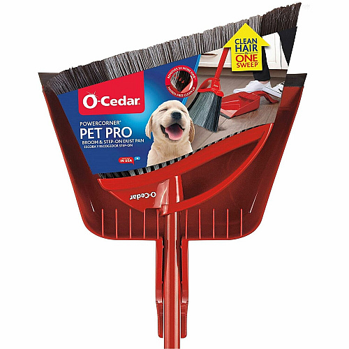 O-Cedar PowerCorner Pet Pro Broom Red, Black, Gray - 1 Each (168020)