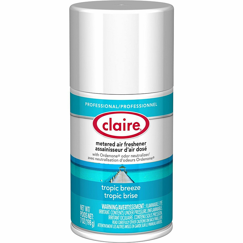 Claire Metered Air Freshener with Ordenone Aerosol - 6000 ft³ - 7 fl oz (0.2 quart) - Tropical - 30 Day - Odor Neutralizer - 1 Each (CL105)