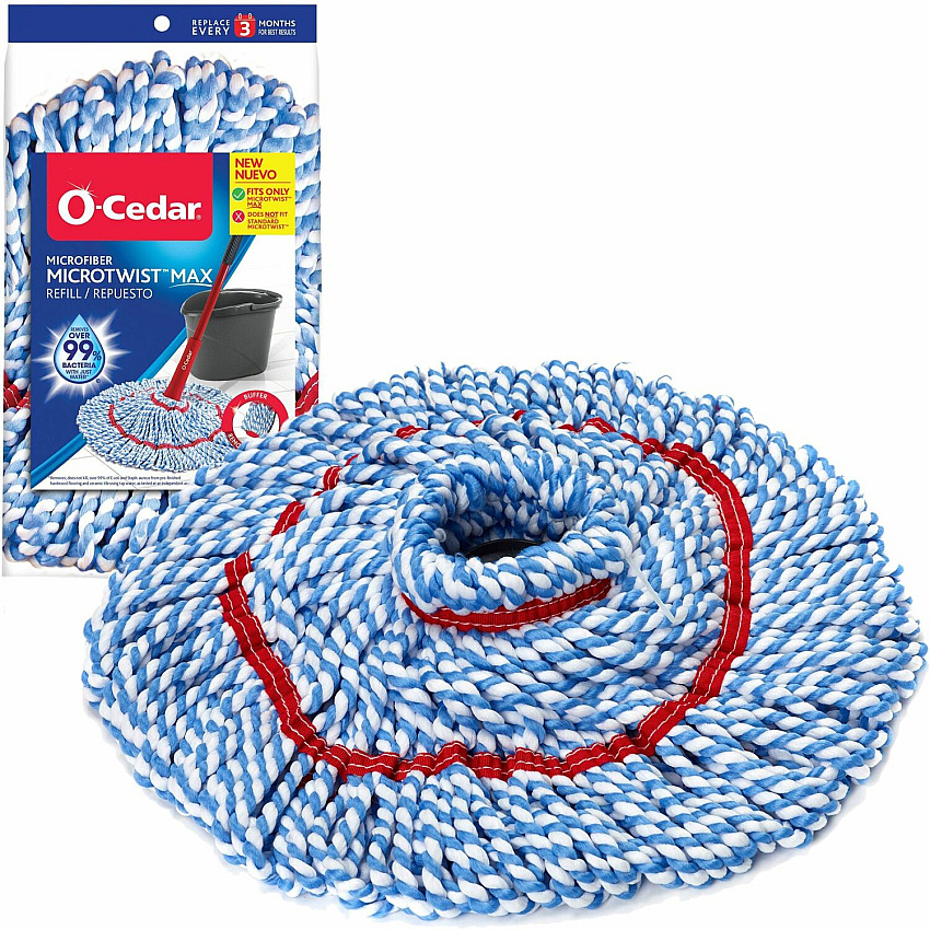 O-Cedar MicroTwist MAX Mop Refill X-Large - MicroFiber - Multi - 1 Each (170640)