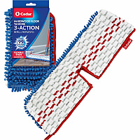 O-Cedar Hardwood Floor 'N More 3-Action Mop Refill MicroFiber - Multi - 1 Each (170385)