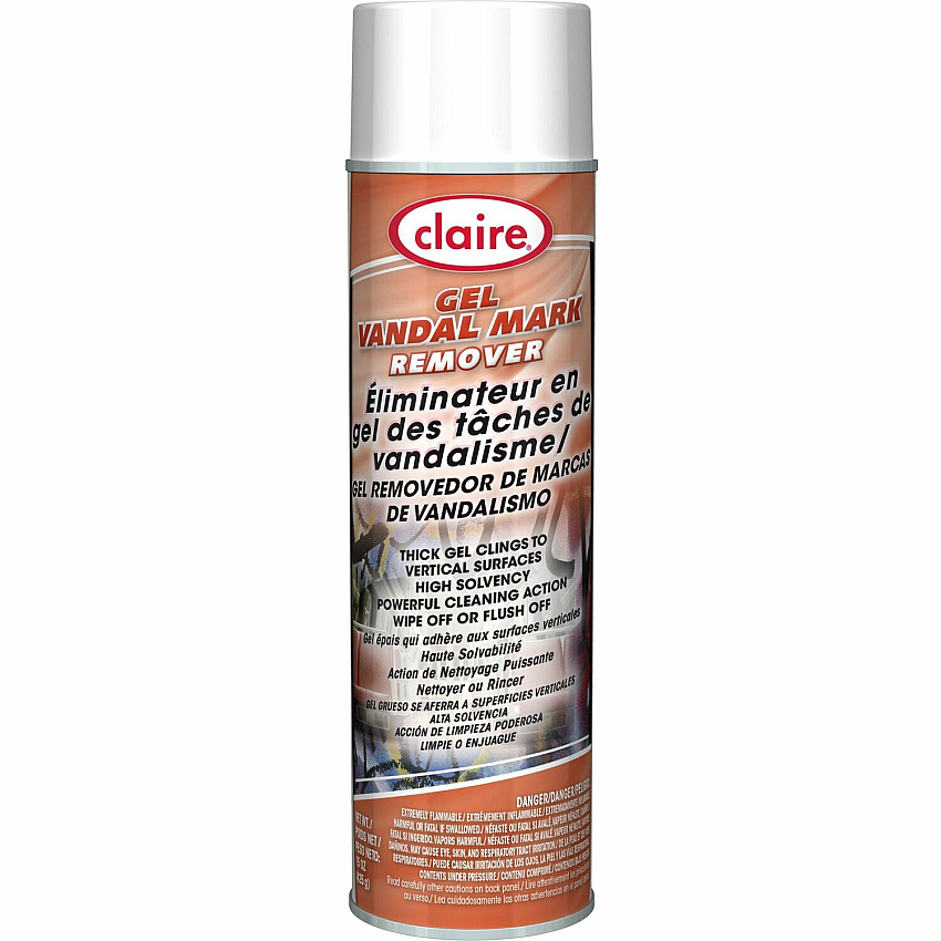Claire Gel Vandal Mark Remover 15 oz (0.94 lb) - Easy to Use - Knockout Orange - 1 Each (CL880)
