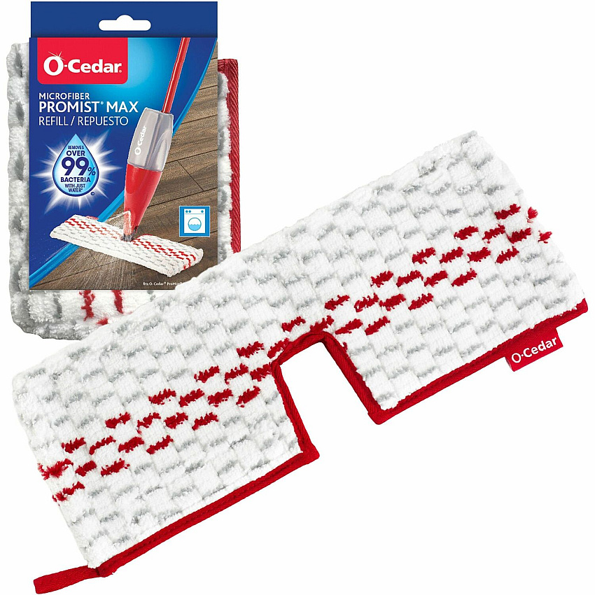 O-Cedar ProMist MAX Microfiber Spray Mop Pad MicroFiber - White - 1 Each (163113)