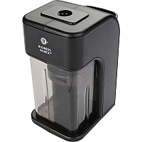 Business Source Electric Pencil Sharpener Helical - AC Adapter, DC Adapter Powered - Black - 1 Each (BSN84200)
