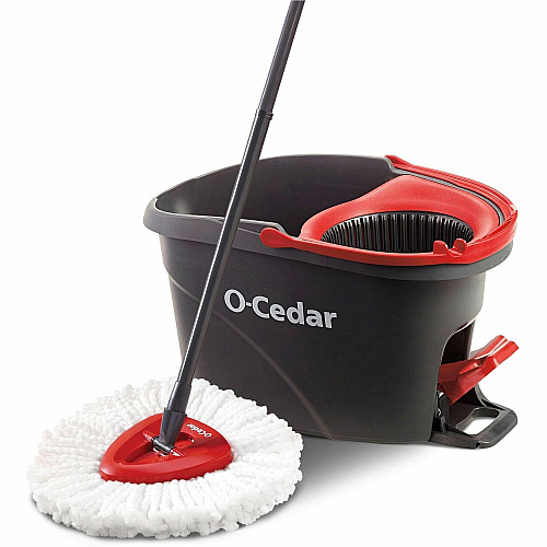 O-Cedar EasyWring Spin Mop & Bucket System Red, Gray - 1 Each (148473)