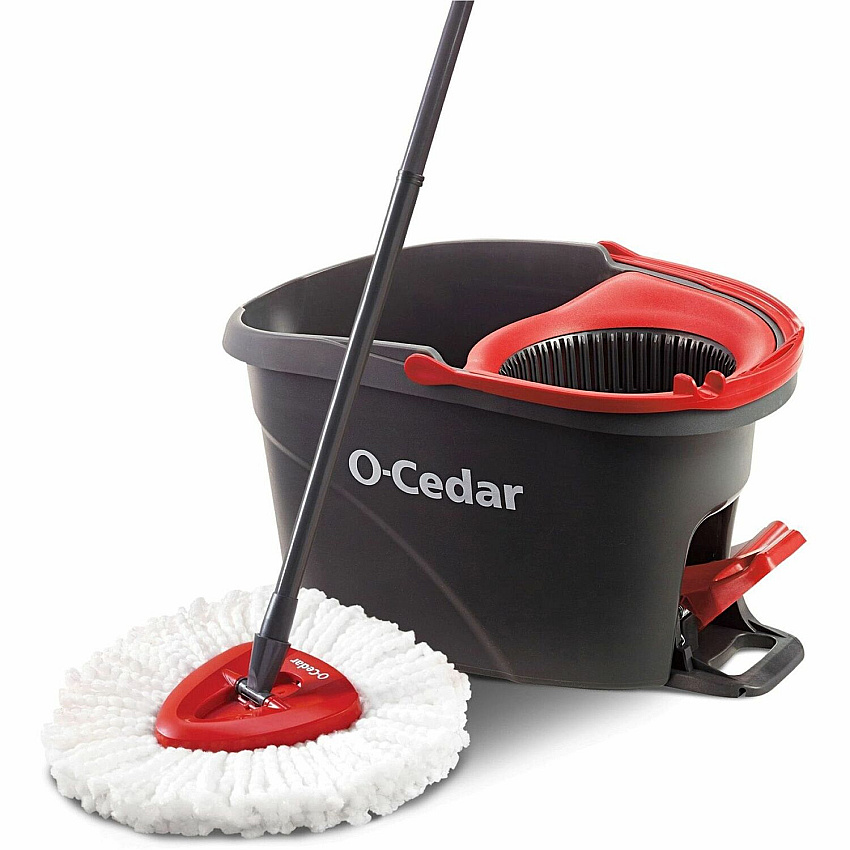 O-Cedar EasyWring Spin Mop & Bucket System Red, Gray - 1 Each (148473)