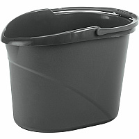 O-Cedar Easy Pour Bucket 3 gal - Splash Resistant, Durable, Handle - Plastic - Gray - 1 Each (152592)