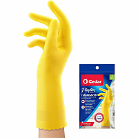 O-Cedar Playtex Handsaver Gloves Hot Water, Chemical Protection - Large Size - Latex, Nitrile, Neoprene - Yellow - Long Lasting, Durable, Anti-microbial, Odor Resistant, Comfortable, Textured Fingertip, Textured Palm, Reusable - For Household, Cl (163673)