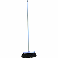 Vileda Professional Industrial Curved Block Broom 48" Handle Length - Black - 1 Each (134732)