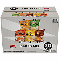 Frito-Lay Baked Snacks Variety Pack Cheese, Cheddar, Sour Cream, Onion, Crunchy, Barbeque - 30 / Box (73172)