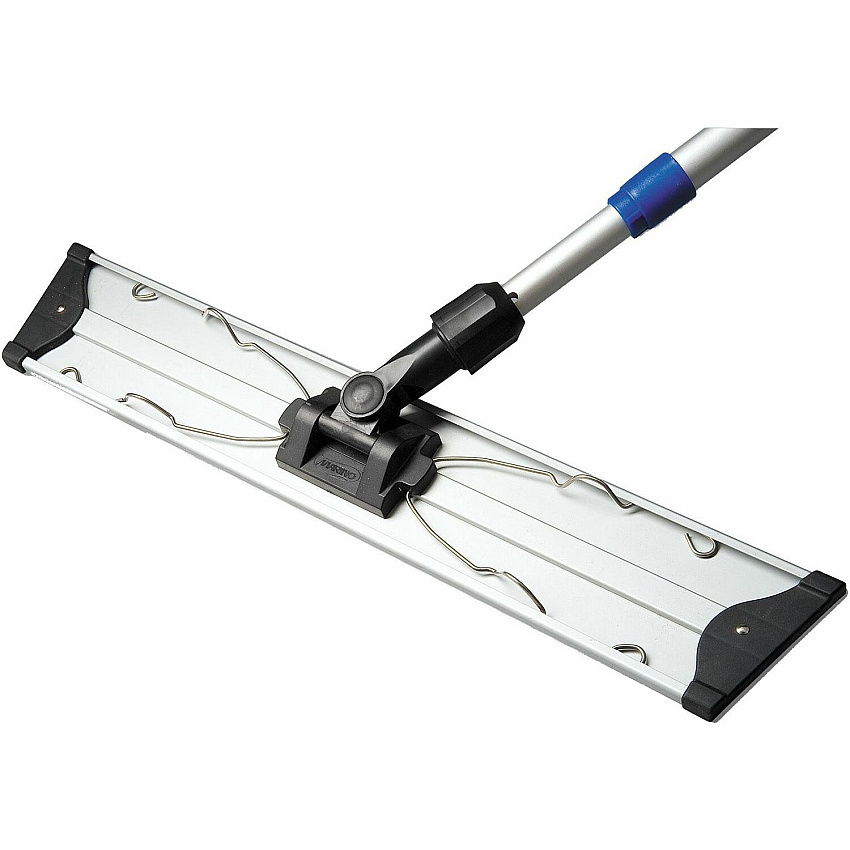 Vileda Professional Hook-and-Loop Flat Mop Frame Hook & Loop Strip, Lightweight, Ergonomic, 360&deg; Swivel - Multi - Aluminum - 1 Each (131590)