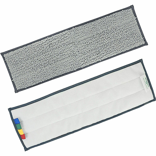 Unger Excella Cleaning Pads 20" Length - Mopping, Floor - Durable - MicroFiber - Gray - 5 / Carton (EF40MCT)