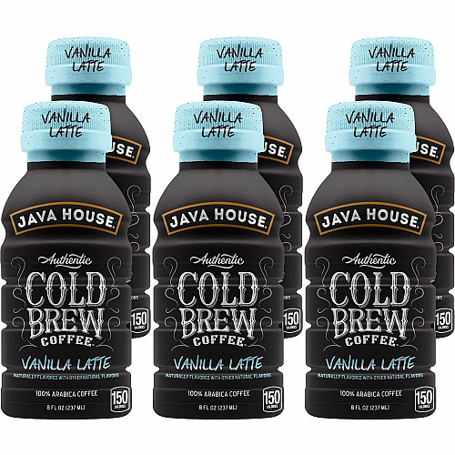 Java House Cold Brew Milk Vanilla Latte Bottles 8 fl oz - Vanilla Latte - 6 / Box (FA10E080)