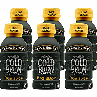 Java House Cold Brew Colombian Black Coffee Bottles Black Coffee - 8 fl oz - Colombian - 6 / Box (FC109080)