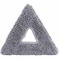 Unger Stingray Glass Washing Pads Triangle - Washing, Glass, Cleaning - Dirt Remover, Grime Remover - MicroFiber - Gray - 5 / Carton (SRPD2CT)