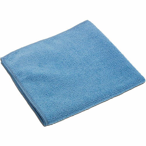 Vileda Professional MicroTuff Microfiber Cloths 14" Length x 14" Width - 5 / Pack - Absorbent, Durable, Hygienic - Blue (166940)