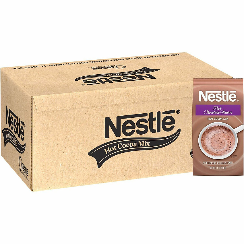 Nestea Nestle Rich Chocolate Hot Cocoa Mix 1.50 lb - Chocolate - 12 / Carton (12242)