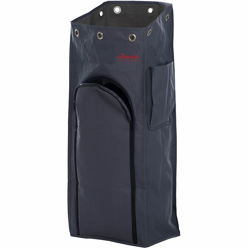 Vileda Professional VoleoPro Zipper Bin Bag Cover 18.50 gal Capacity9.40" Width x 13.40" Depth - Zipper Closure - Multi - Janitorial Cart, Bottle, Cloth - 1 Each (143731)