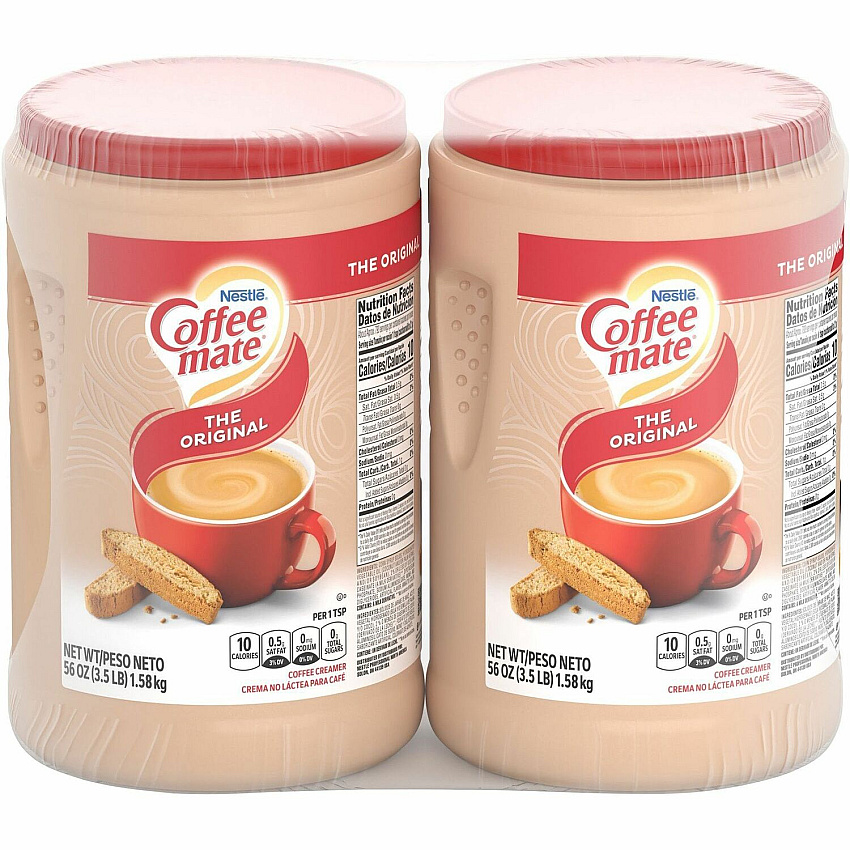 Coffee-mate Coffee mate Original Powdered Coffee Creamer Canisters Original Flavor - 3.50 lb (56 oz) - 2 / Pack (87695)