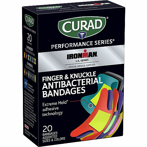 Curad Finger/Knuckle Antibacterial Bandage Assorted Sizes - Assorted - Fabric - 20 / Box (CURIM5021V1)