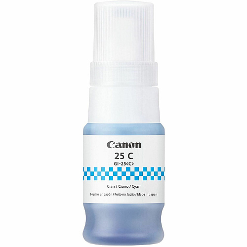 Canon GI-25 Ink Bottles Inkjet - Cyan - 3000 Pages - 37 mL - 1 Each (6277C001)