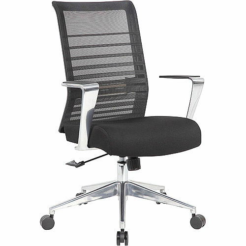 Lorell Horizontal Mesh High-Back Conference Chair Black Seat Color - Fabric, Molded Foam Seat Material - Mesh Back Material - High Back - 1 Each (LLR00580)