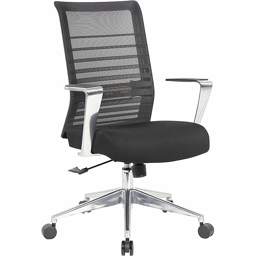 Lorell Horizontal Mesh High-Back Conference Chair Black Seat Color - Fabric, Molded Foam Seat Material - Mesh Back Material - High Back - 1 Each (LLR00580)