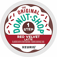 The Original Donut Shop&reg; K-Cup Red Velvet Latte Compatible with Keurig K-Cup Brewer - Dark - 20 K-Cup - K-Cup - Red Velvet Latte, Cocoa, Dairy - 20 / Box (9125)