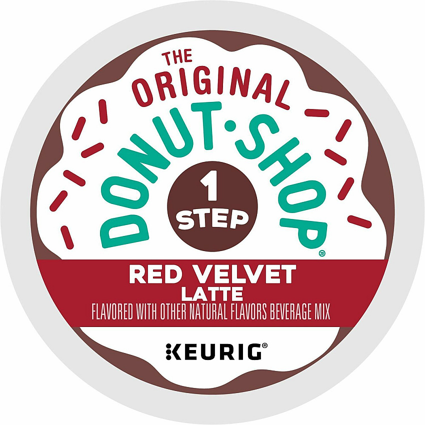The Original Donut Shop&reg; K-Cup Red Velvet Latte Compatible with Keurig K-Cup Brewer - Dark - 20 K-Cup - K-Cup - Red Velvet Latte, Cocoa, Dairy - 20 / Box (9125)