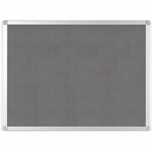 MasterVision Ayda Fabric Bulletin Board Gray Fabric, Felt Surface - Self-healing, Sleek Style - Aluminum Frame - 18" Height x 24" Width - 1 Each (FA02429214)