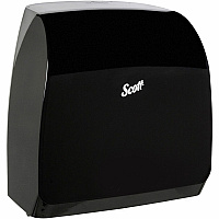 Scott Slimroll Towel Dispenser 13" Height x 12.7" Width x 7.2" Depth - Plastic - Black - Hygienic, Compact, Wall Mountable, Touch-free - 1 Carton (47092)