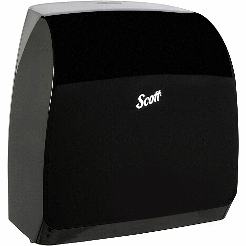 Scott Slimroll Towel Dispenser 13" Height x 12.7" Width x 7.2" Depth - Plastic - Black - Hygienic, Compact, Wall Mountable, Touch-free - 1 Carton (47092)