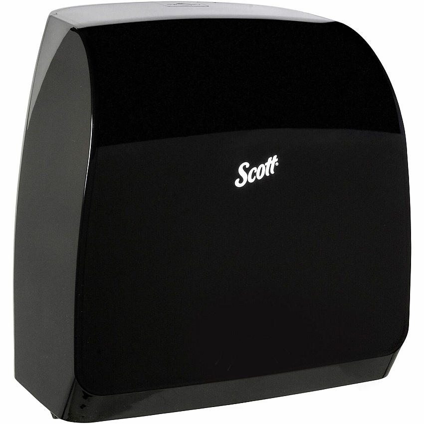Scott Slimroll Towel Dispenser 13" Height x 12.7" Width x 7.2" Depth - Plastic - Black - Hygienic, Compact, Wall Mountable, Touch-free - 1 Carton (47092)