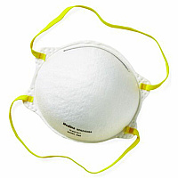 Medline Cone-Style N95 Surgical Respirator Masks Recommended for: Surgical - Regular - Airborne Particle, Flying Particle Protection - Polyester, Metal - White - Fluid Resistant, Disposable, Latex-free - 20 / Box (NON24506AZ)
