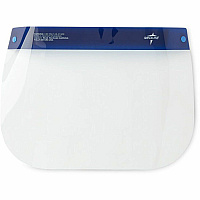 Medline Disposable Full-Length Face Shields Recommended for: Face - Extra Large - Fog, Splash Protection - Foam, Elastic, Polyester - Clear - Disposable, Anti-fog, Splash Resistant, Lightweight, Latex-free - 40 / Carton (NONFS100)