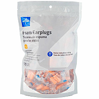 Medline Earplugs Recommended for: Ear - Noise Protection - Foam - Orange - 2/Pair - 50 / Bag (MDSEARPLUG)