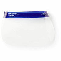 Medline Disposable Full-Length Face Shields Fog, Splash Protection - Foam, Elastic - Disposable, Lightweight, Anti-fog, Latex-free - 24/Box - 4 / Carton (NONFS300CT)