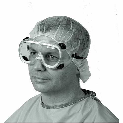 Medline Standard Fluid-Protection Lab Goggles Recommended for: Eye, Laboratory - Large - Fluid Protection - Elastic - Clear - Vented, Impact Resistant, Latex-free - 36 / Carton (NON24776CT)