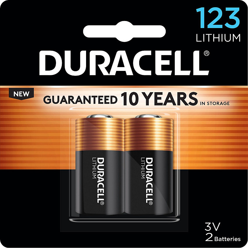 Duracell Lithium Photo Battery For Camera, Photo Equipment - 3 V DC - 2 / Pack (DL123AB2)