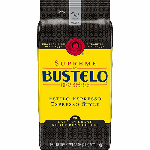Cafe Bustelo Supreme by Bustelo Whole Bean Espresso WB Coffee Medium/Dark - Whole Bean - Bustelo, Espresso - 1 Each (21892)