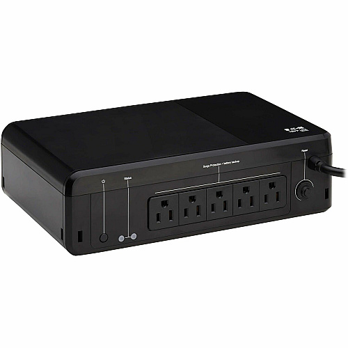 Eaton Tripp Lite Series 600VA 300W 120V Standby UPS - 4 NEMA 5-15R Outlets (Surge + Battery Backup), 5-15P Plug, Desktop Desktop/Surface/Wall Mountable - 8 Hour Recharge - 1.50 Minute Stand-by - 120 V AC Input - 120 V AC Output - Single Phase - P (BC600R)