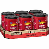 Folgers&reg; Ground Canister Classic Roast Coffee Medium - 40.3 oz Per Canister - Ground - Mountain Grown, Classic Roast - Kosher/ - 210 / Pallet (30419PL)